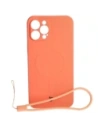 Etui silikonové s magnetickým kroužkem Bizon Case Silicone Magnetic pro Apple iPhone 13 Pro Max mrkvové