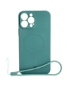 Bizon Case Silicone Magnetic Apple iPhone 13 Pro Max dark green