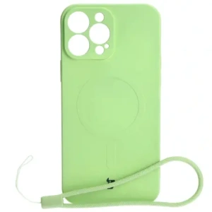 Hurtownia GSM - Etui silikonové s magnetickým kroužkem Bizon Case Silicone Magnetic pro Apple iPhone 13 Pro Max jasně zelené - BIZ3388 - {ean13} - Hurt