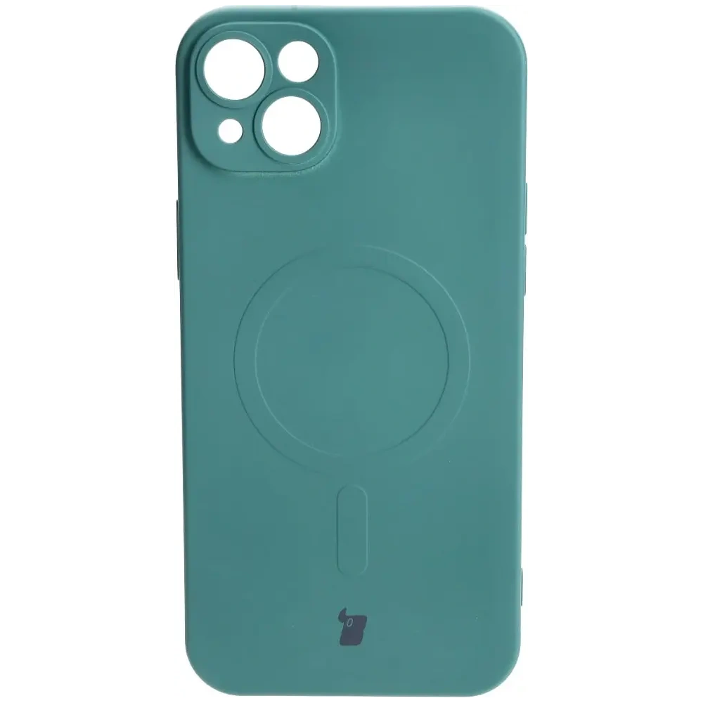 Hurtownia GSM - Etui silikonowe z pierścieniem magnetycznym Bizon Case Silicone Magnetic do Apple iPhone 14 Plus ciemnozielone - BIZ3392 - {ean13} - Hurt