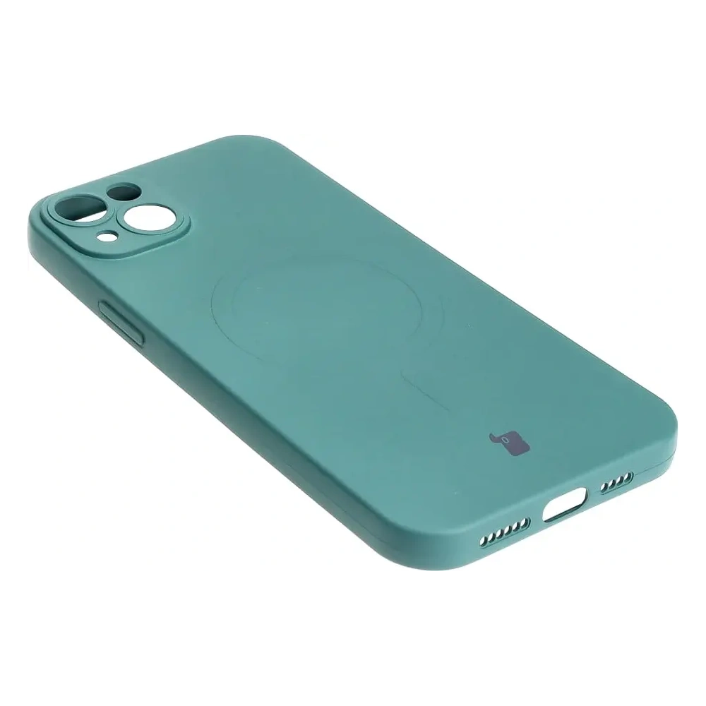 Hurtownia GSM - Etui silikonowe z pierścieniem magnetycznym Bizon Case Silicone Magnetic do Apple iPhone 14 Plus ciemnozielone - BIZ3392 - {ean13} - Hurt