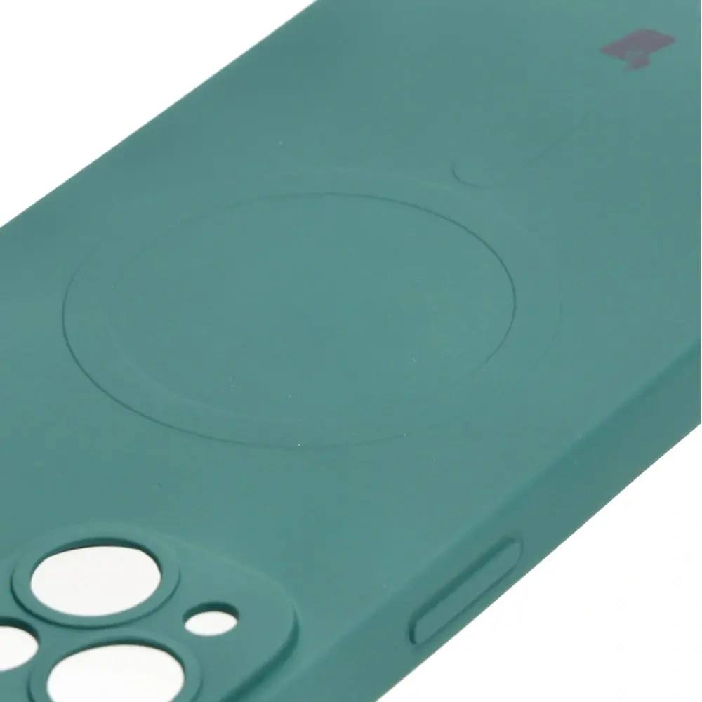 Hurtownia GSM - Etui silikonowe z pierścieniem magnetycznym Bizon Case Silicone Magnetic do Apple iPhone 14 Plus ciemnozielone - BIZ3392 - {ean13} - Hurt
