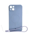 Etui silikonové s magnetickým kroužkem Bizon Case Silicone Magnetic pro Apple iPhone 14 Plus šedé
