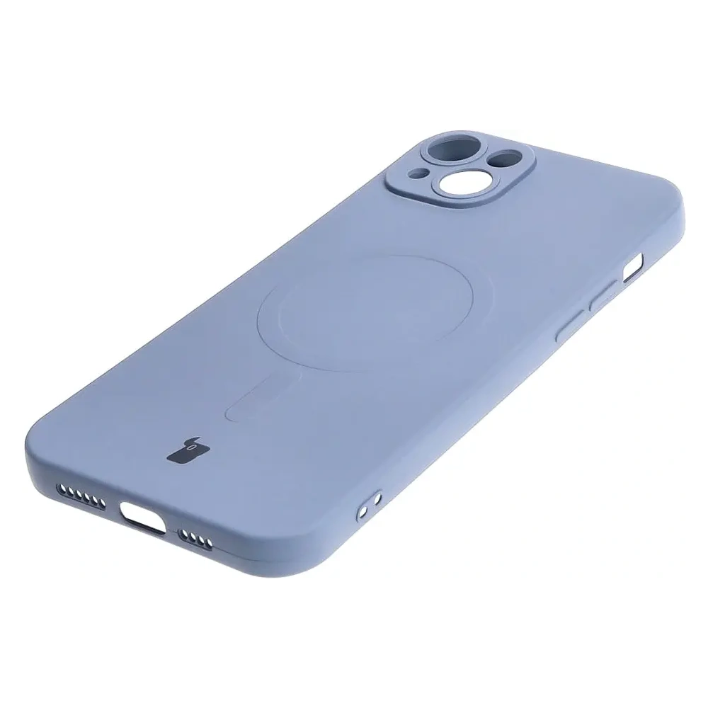 Hurtownia GSM - Etui silikonowe z pierścieniem magnetycznym Bizon Case Silicone Magnetic do Apple iPhone 14 Plus szare - BIZ3393 - {ean13} - Hurt