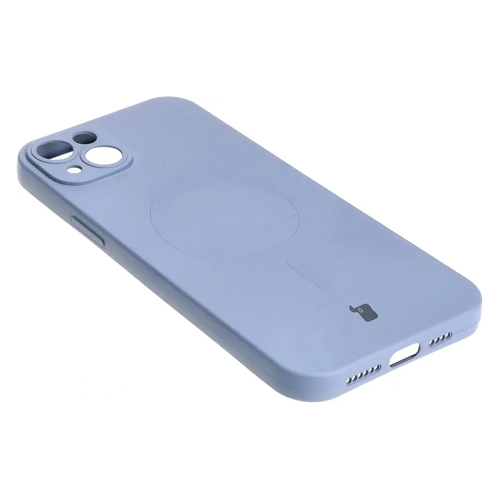 Hurtownia GSM - Etui silikonowe z pierścieniem magnetycznym Bizon Case Silicone Magnetic do Apple iPhone 14 Plus szare - BIZ3393 - {ean13} - Hurt