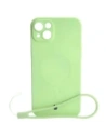 Etui silikonové s magnetickým kroužkem Bizon Case Silicone Magnetic pro Apple iPhone 14 Plus jasně zelené