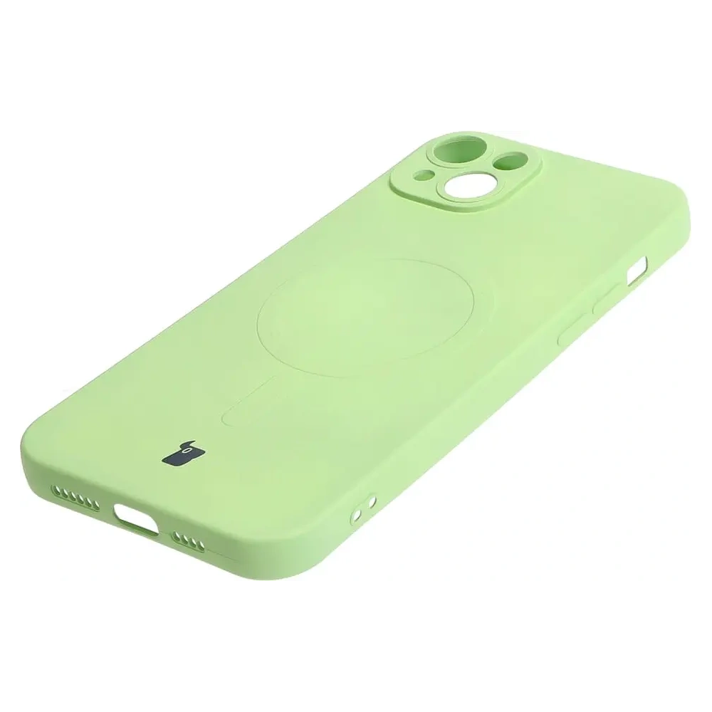 Hurtownia GSM - Etui silikonové s magnetickým kroužkem Bizon Case Silicone Magnetic pro Apple iPhone 14 Plus jasně zelené - BIZ3394 - {ean13} - Hurt