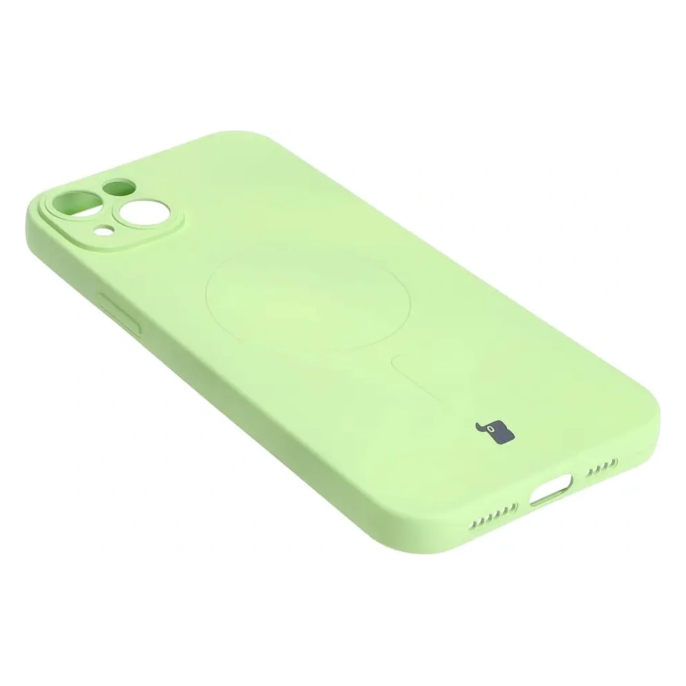 Hurtownia GSM - Etui silikonové s magnetickým kroužkem Bizon Case Silicone Magnetic pro Apple iPhone 14 Plus jasně zelené - BIZ3394 - {ean13} - Hurt
