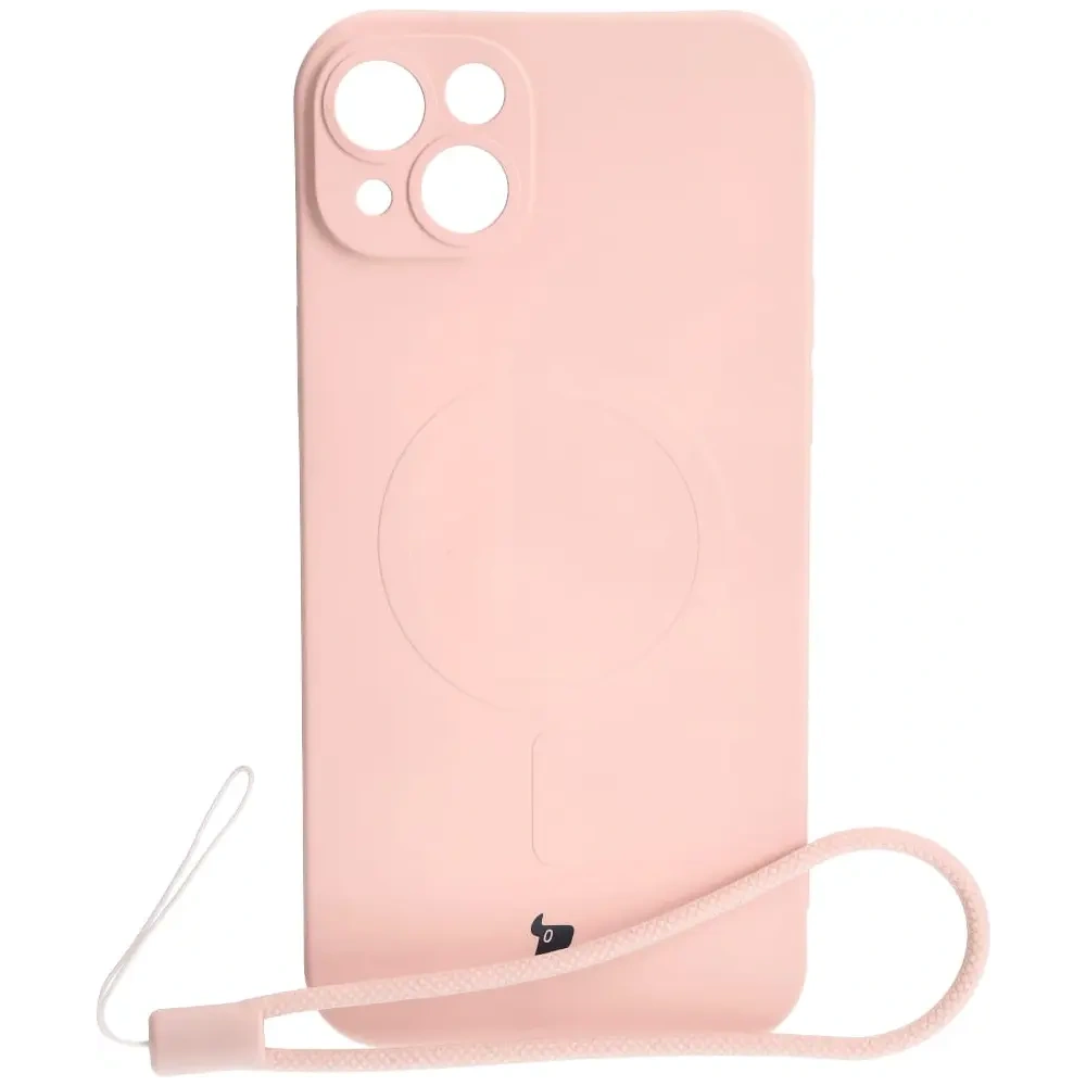 Hurtownia GSM - Etui silikonové s magnetickým kroužkem Bizon Case Silicone Magnetic pro Apple iPhone 14 Plus světlé růžové - BIZ3395 - {ean13} - Hurt