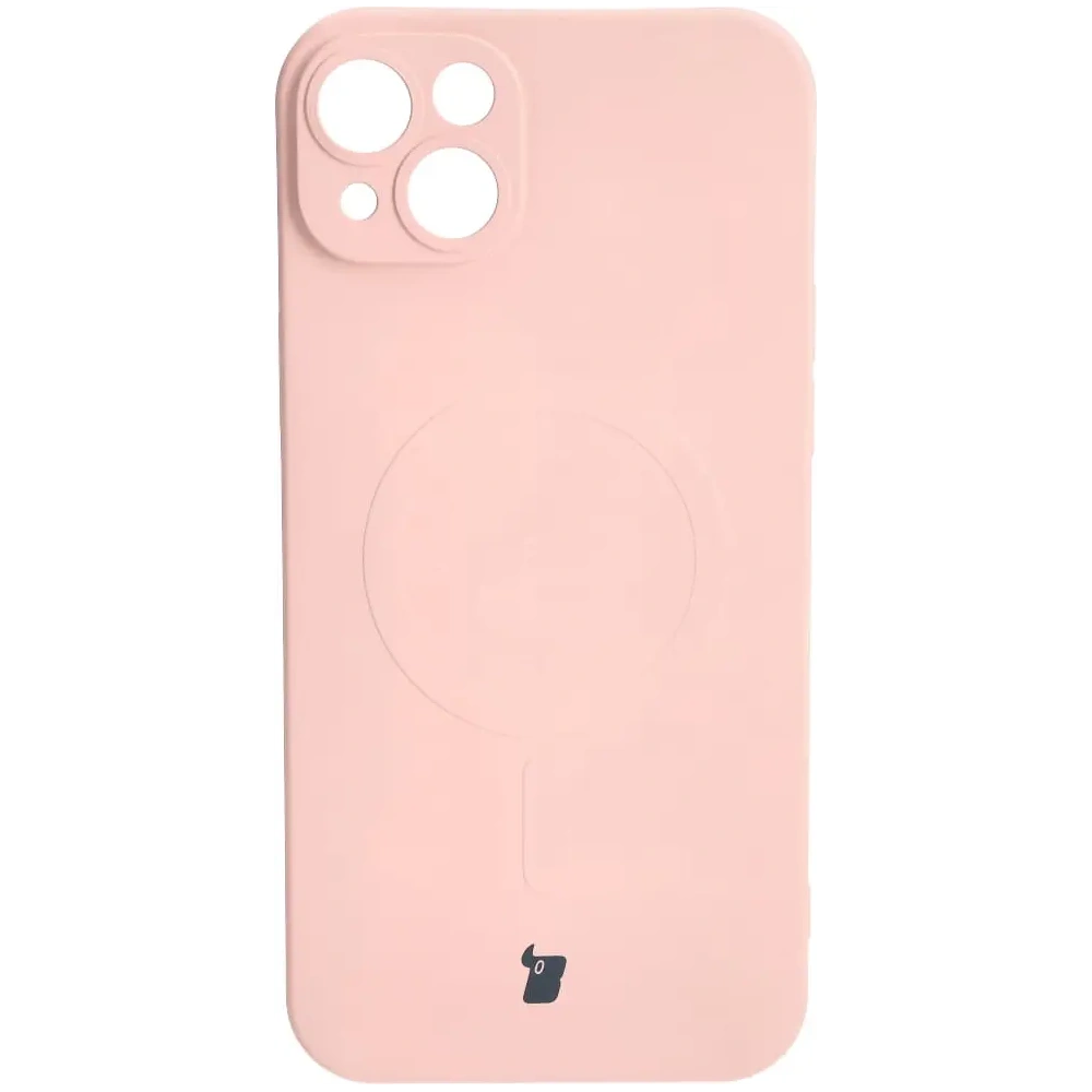 Hurtownia GSM - Etui silikonové s magnetickým kroužkem Bizon Case Silicone Magnetic pro Apple iPhone 14 Plus světlé růžové - BIZ3395 - {ean13} - Hurt