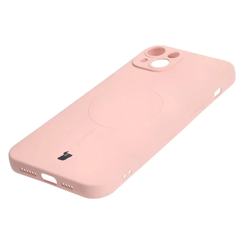 Hurtownia GSM - Etui silikonové s magnetickým kroužkem Bizon Case Silicone Magnetic pro Apple iPhone 14 Plus světlé růžové - BIZ3395 - {ean13} - Hurt