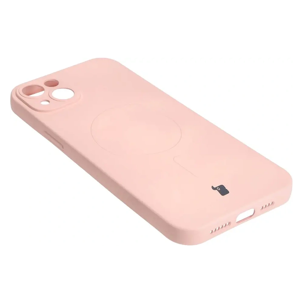 Hurtownia GSM - Etui silikonové s magnetickým kroužkem Bizon Case Silicone Magnetic pro Apple iPhone 14 Plus světlé růžové - BIZ3395 - {ean13} - Hurt