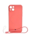 Etui silikonové s magnetickým kroužkem Bizon Case Silicone Magnetic pro Apple iPhone 14 Plus špinavě růžové