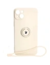 Bizon Case Silicone Ring Sq Apple iPhone 15 Plus beige