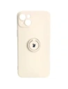 Wholesale Bizon Case Silicone Ring Sq Apple iPhone 15 Plus beige - BIZ3397 - {ean13} - Hurt