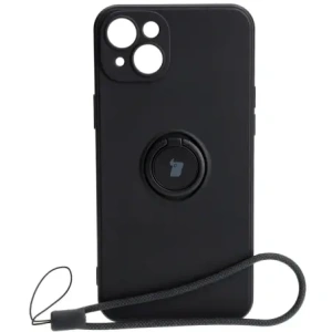 Hurtownia GSM - Bizon Case Silicone Ring Sq Apple iPhone 15 Plus negru - BIZ3398 - {ean13} - Hurt