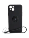 Wholesale Bizon Case Silicone Ring Sq Apple iPhone 15 Plus black - BIZ3398 - {ean13} - Hurt