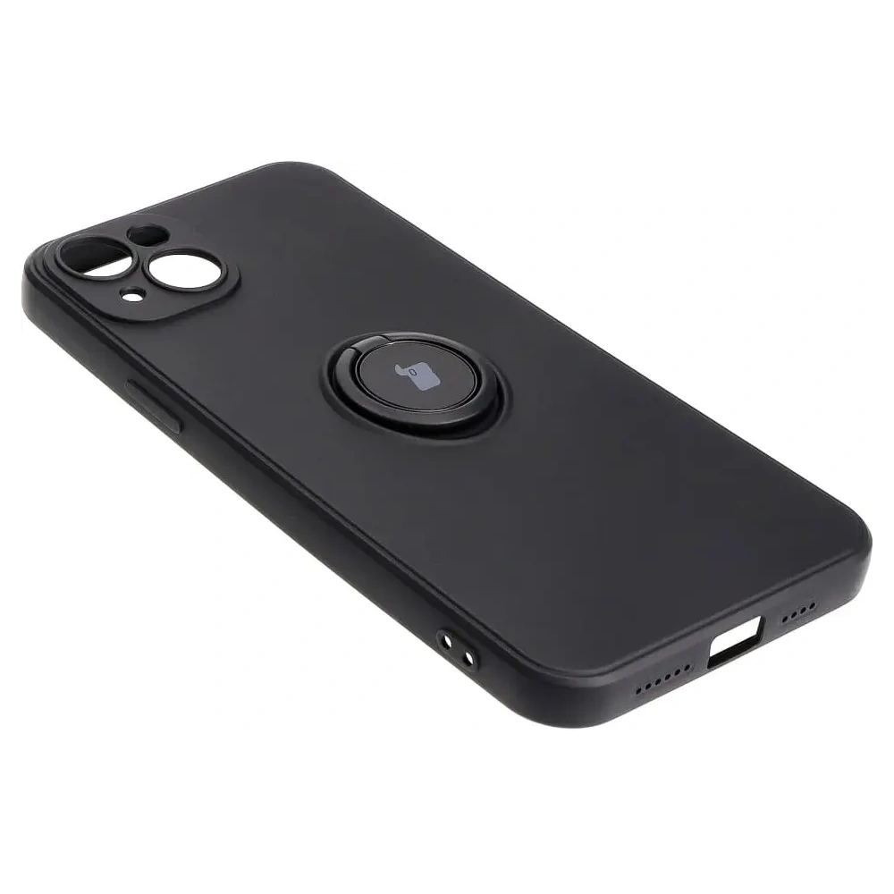 Wholesale Bizon Case Silicone Ring Sq Apple iPhone 15 Plus black - BIZ3398 - {ean13} - Hurt