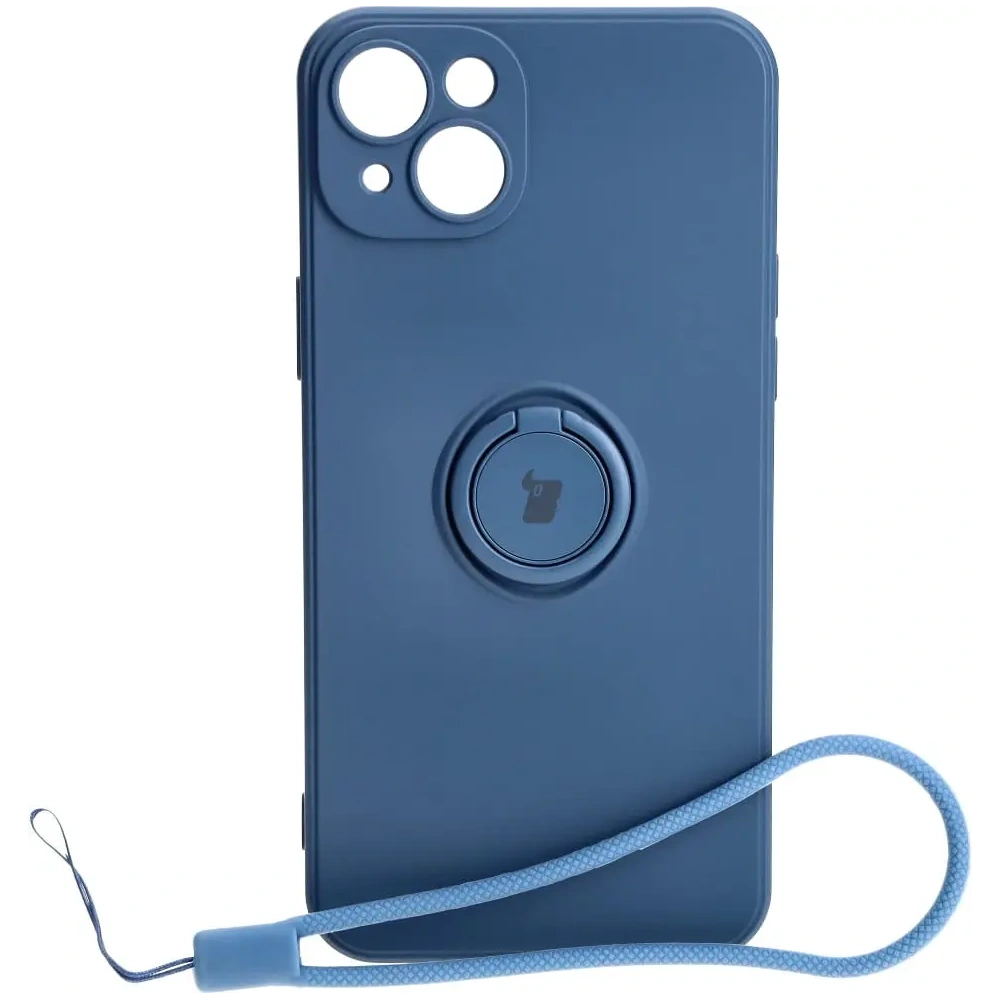 Wholesale Bizon Case Silicone Ring Sq Apple iPhone 15 Plus navy blue - BIZ3399 - {ean13} - Hurt