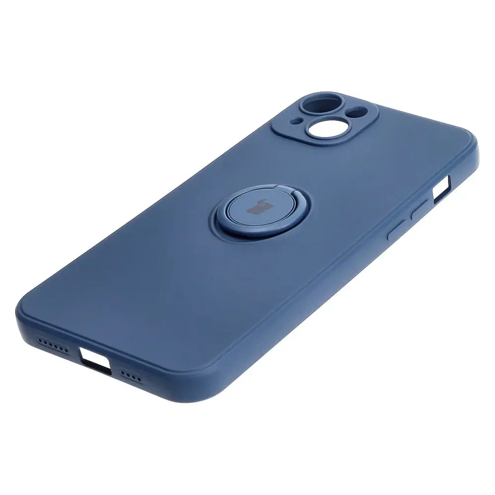 Wholesale Bizon Case Silicone Ring Sq Apple iPhone 15 Plus navy blue - BIZ3399 - {ean13} - Hurt