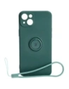 Bizon Case Inel din Silicon Sq Apple iPhone 15 Plus verde închis