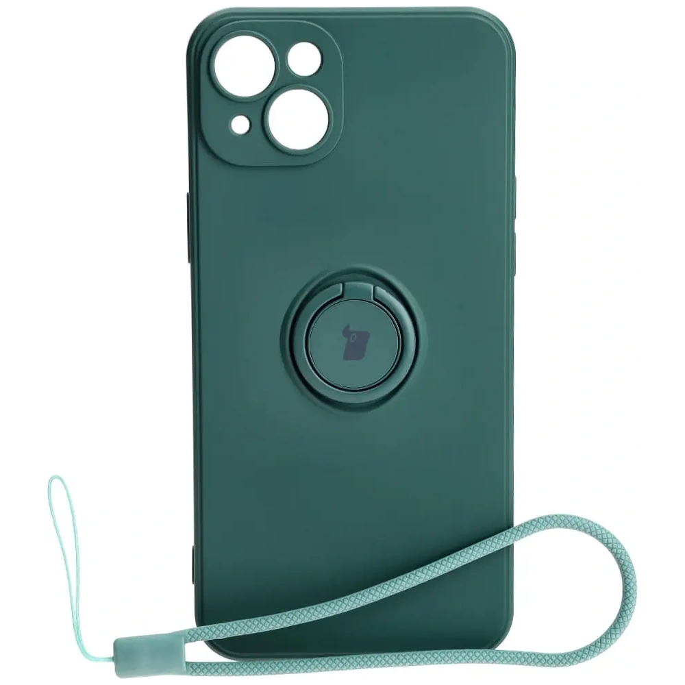 Hurtownia GSM - Bizon Case Inel din Silicon Sq Apple iPhone 15 Plus verde închis - BIZ3400 - {ean13} - Hurt