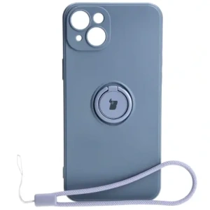 Hurtownia GSM - Bizon Case Silicone Ring Sq Apple iPhone 15 Plus gri - BIZ3401 - {ean13} - Hurt