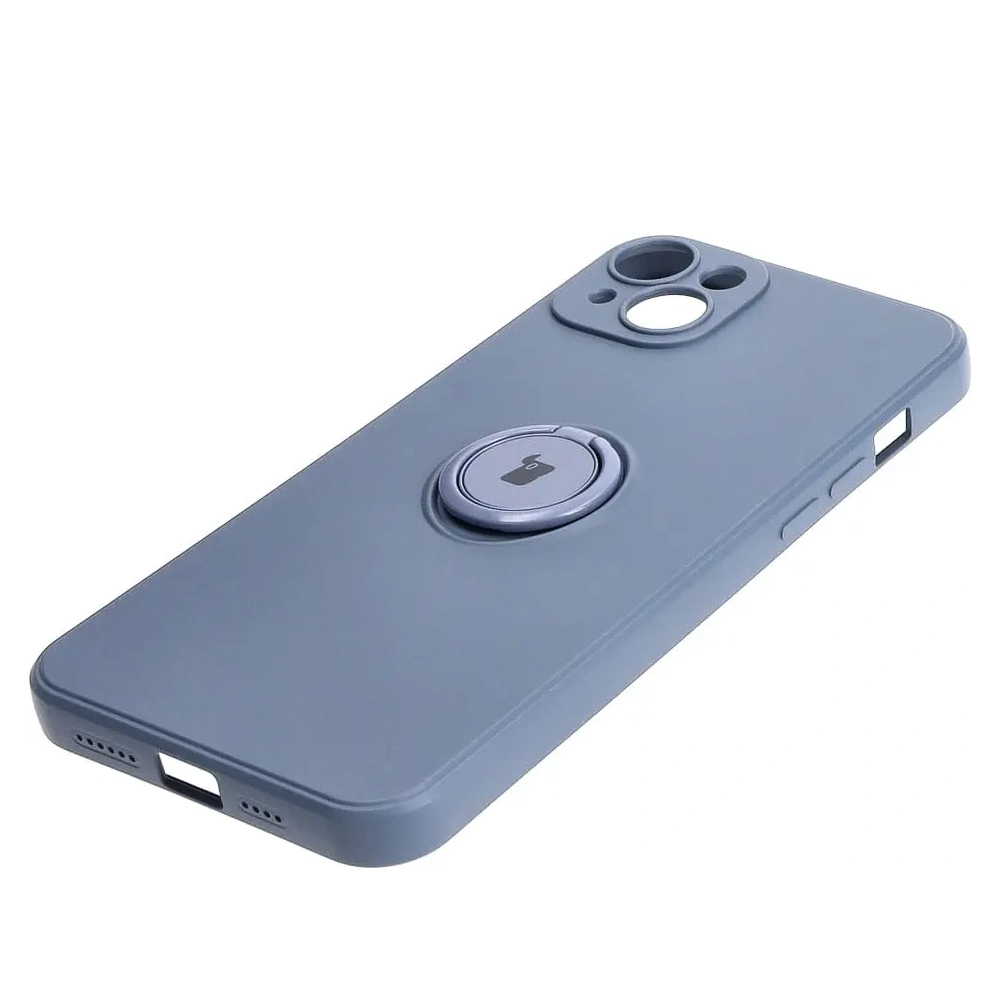 Hurtownia GSM - Bizon Case Silicone Ring Sq Apple iPhone 15 Plus gri - BIZ3401 - {ean13} - Hurt