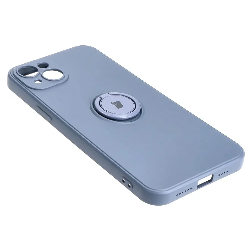 Hurtownia GSM - Bizon Case Silicone Ring Sq Apple iPhone 15 Plus gri - BIZ3401 - {ean13} - Hurt