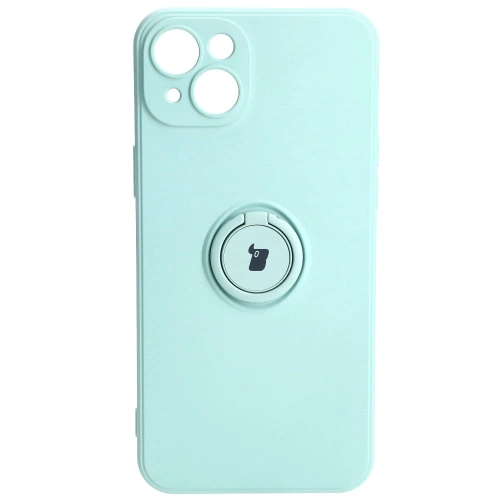 Etui Bizon Case Silicone Ring Sq do Apple iPhone 15 Plus turkusowe