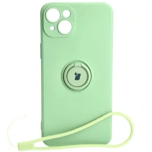Hurtownia GSM - Bizon Case Silicone Ring Sq Apple iPhone 15 Plus verde deschis - BIZ3403 - {ean13} - Hurt
