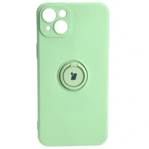 Wholesale Bizon Case Silicone Ring Sq Apple iPhone 15 Plus light green - BIZ3403 - {ean13} - Hurt