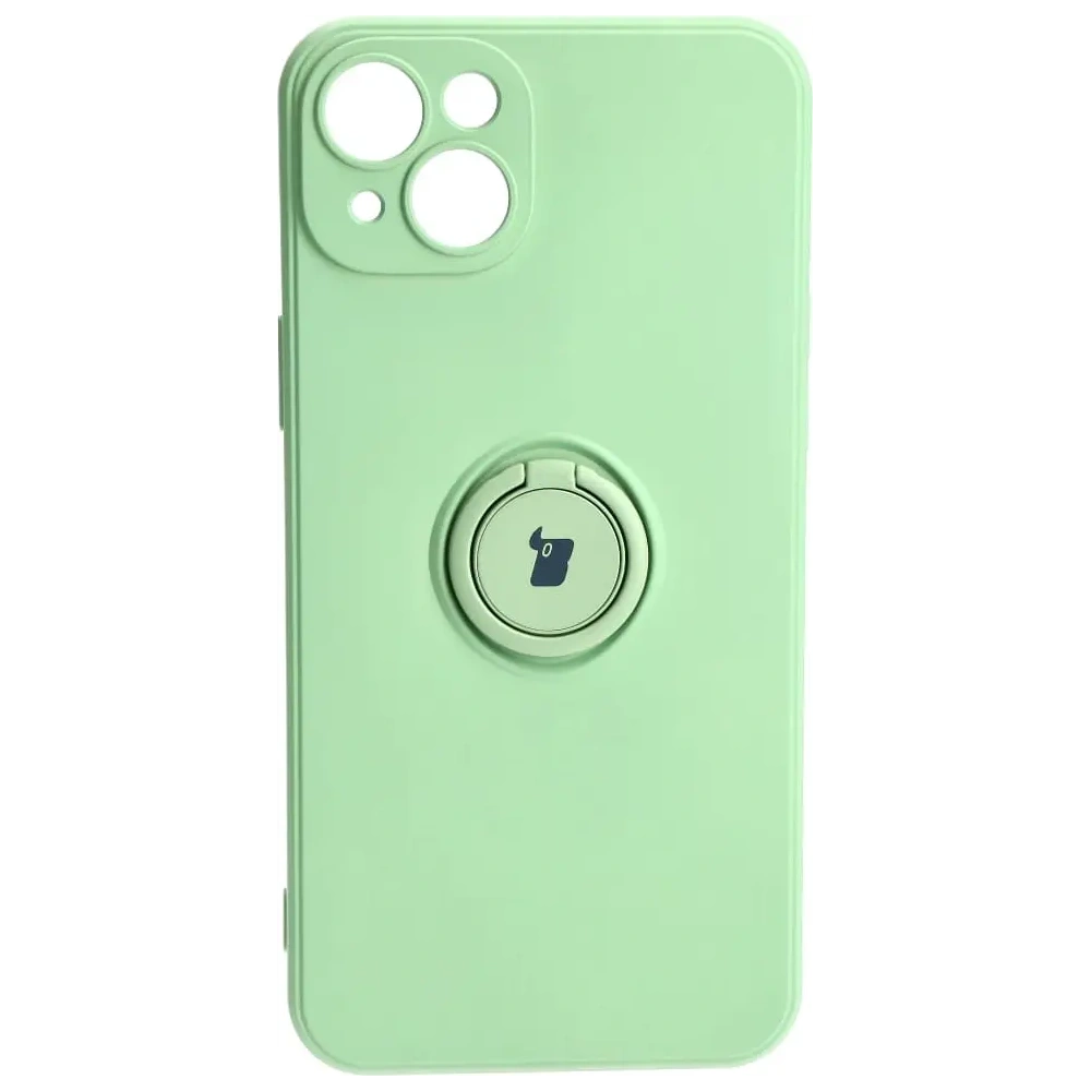 Hurtownia GSM - Bizon Case Silicone Ring Sq Apple iPhone 15 Plus verde deschis - BIZ3403 - {ean13} - Hurt