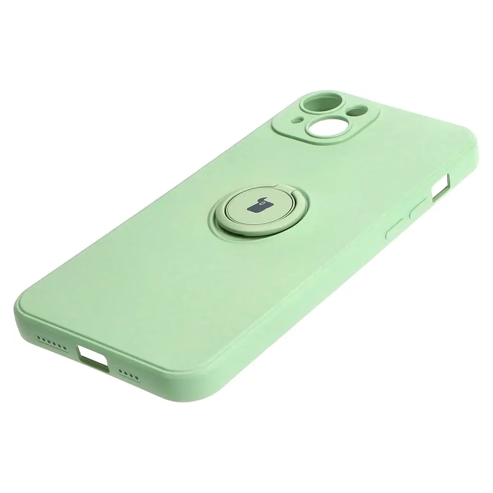 Hurtownia GSM - Bizon Case Silicone Ring Sq Apple iPhone 15 Plus verde deschis - BIZ3403 - {ean13} - Hurt