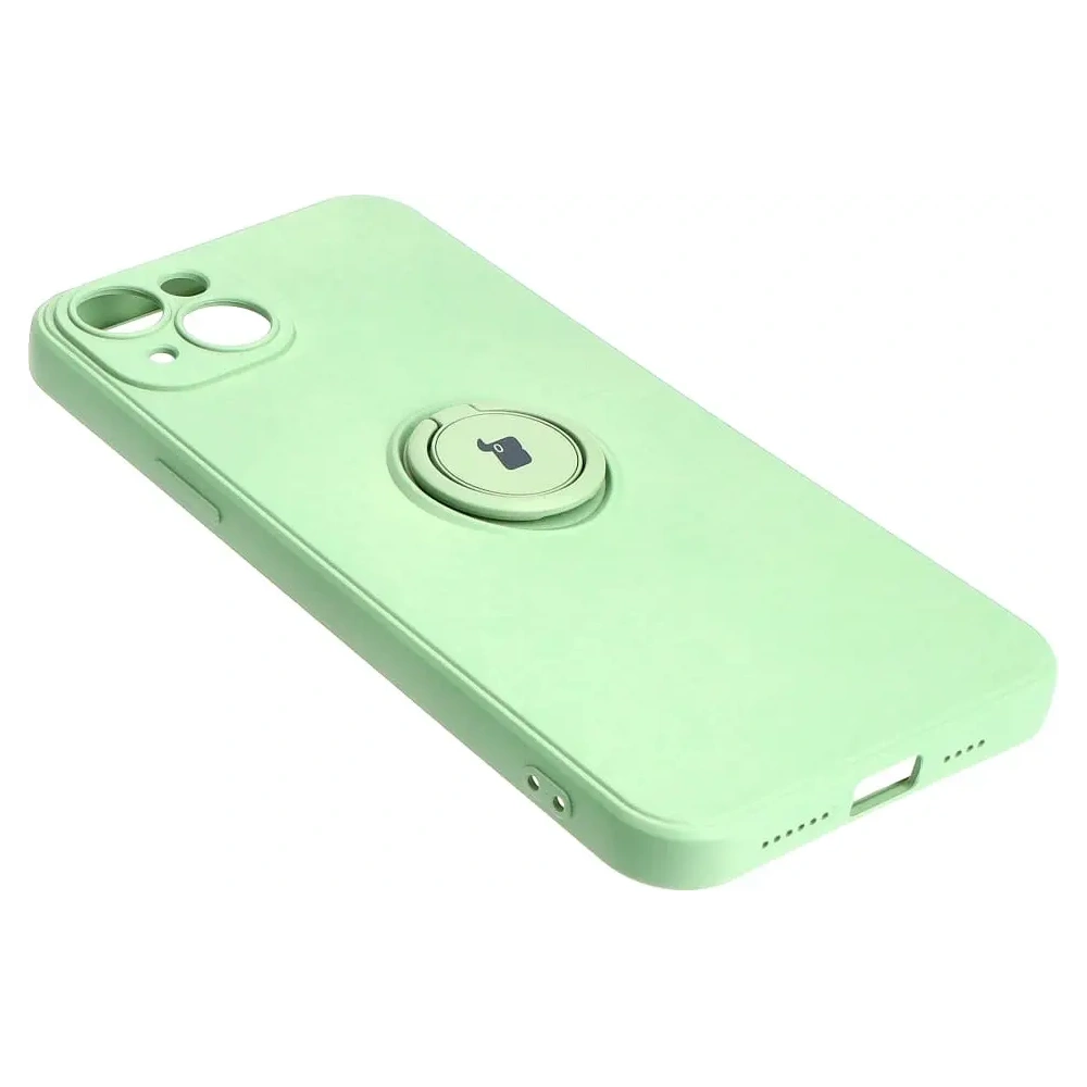 Hurtownia GSM - Bizon Case Silicone Ring Sq Apple iPhone 15 Plus verde deschis - BIZ3403 - {ean13} - Hurt