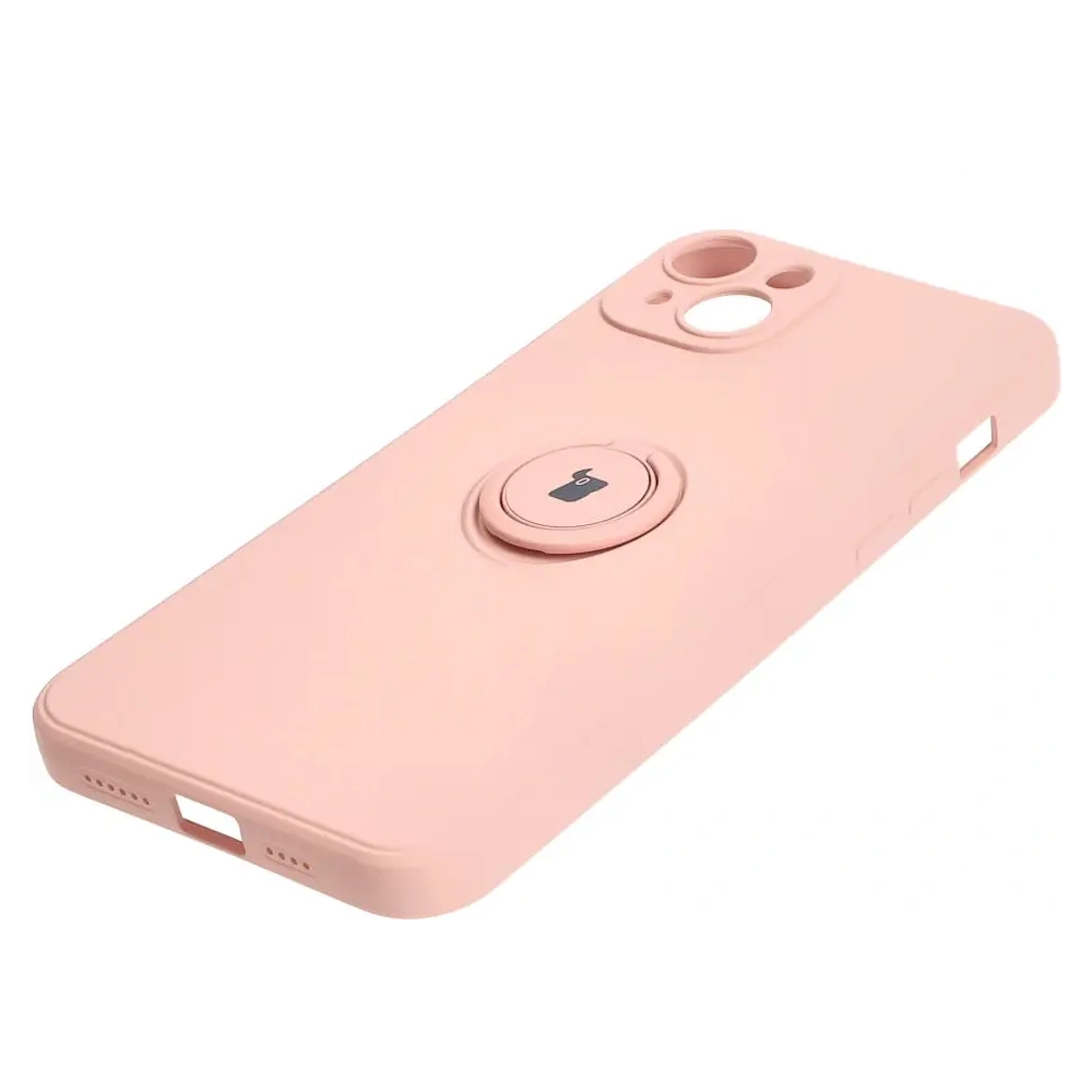 Hurtownia GSM - Bizon Case Silicone Ring Sq Apple iPhone 15 Plus roz deschis - BIZ3404 - {ean13} - Hurt