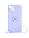 Bizon Case Silicone Ring Sq Apple iPhone 15 Plus violet deschis