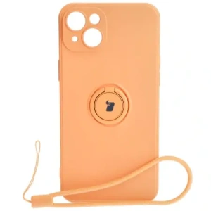 Hurtownia GSM - Bizon Case Silicone Ring Sq Apple iPhone 15 Plus portocalie - BIZ3406 - {ean13} - Hurt
