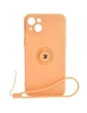 Hurtownia GSM - Bizon Case Silicone Ring Sq Apple iPhone 15 Plus portocalie - BIZ3406 - {ean13} - Hurt