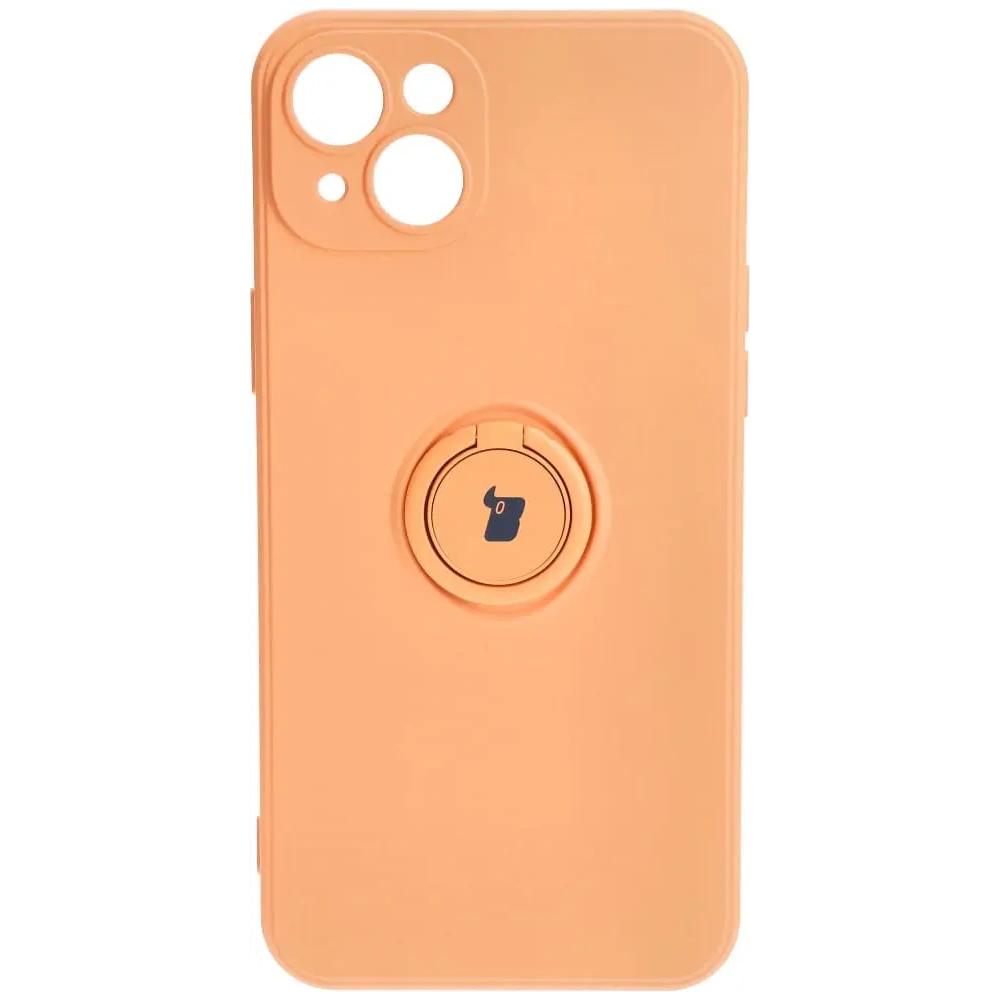 Hurtownia GSM - Bizon Case Silicone Ring Sq Apple iPhone 15 Plus portocalie - BIZ3406 - {ean13} - Hurt