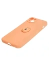 Hurtownia GSM - Etui Bizon Case Silicone Ring Sq do Apple iPhone 15 Plus pomarańczowe - BIZ3406 - {ean13} - Hurt