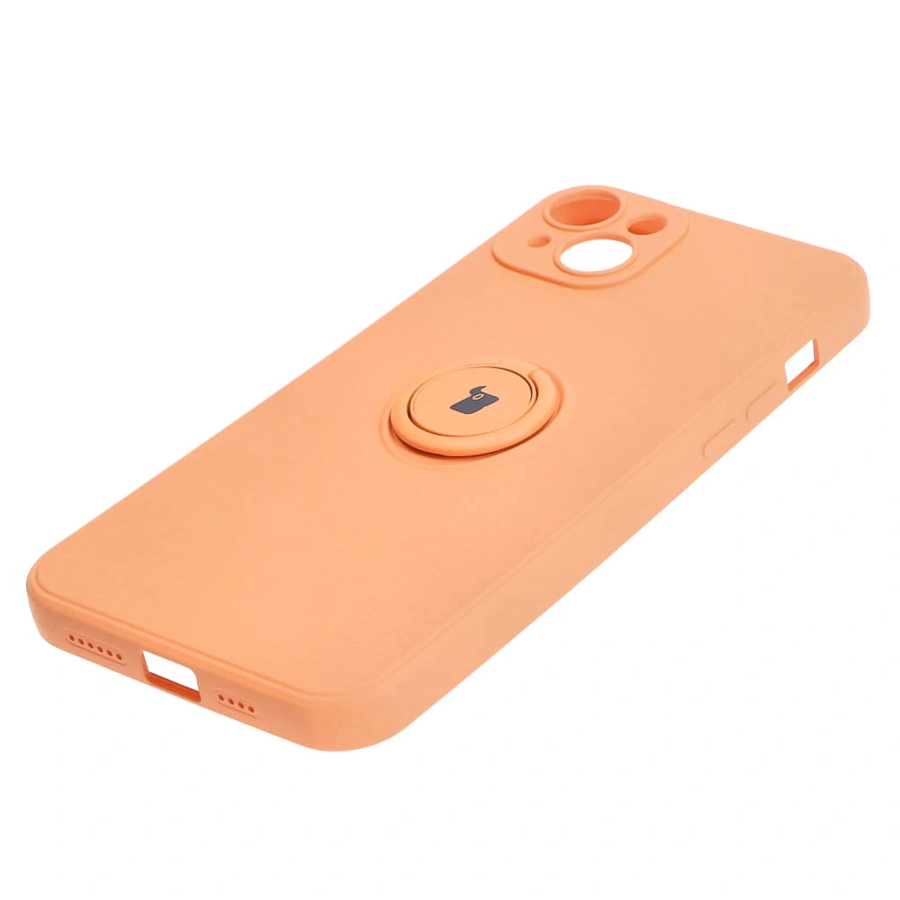 Kryt Bizon Case Silicone Ring Sq Apple iPhone 15 Plus orange