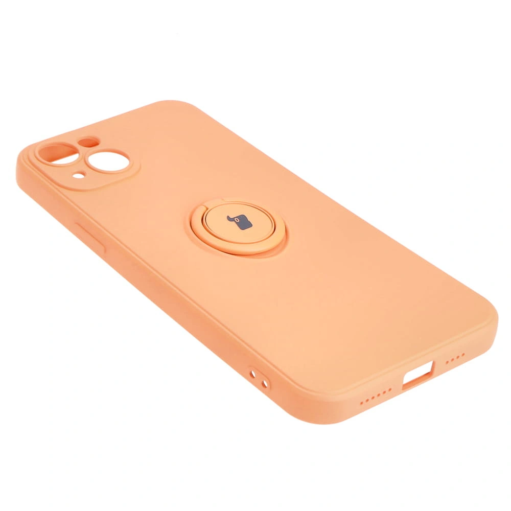 Kryt Bizon Case Silicone Ring Sq Apple iPhone 15 Plus orange