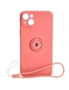 Bizon Case Silicone Ring Sq Apple iPhone 15 Plus roz murdar