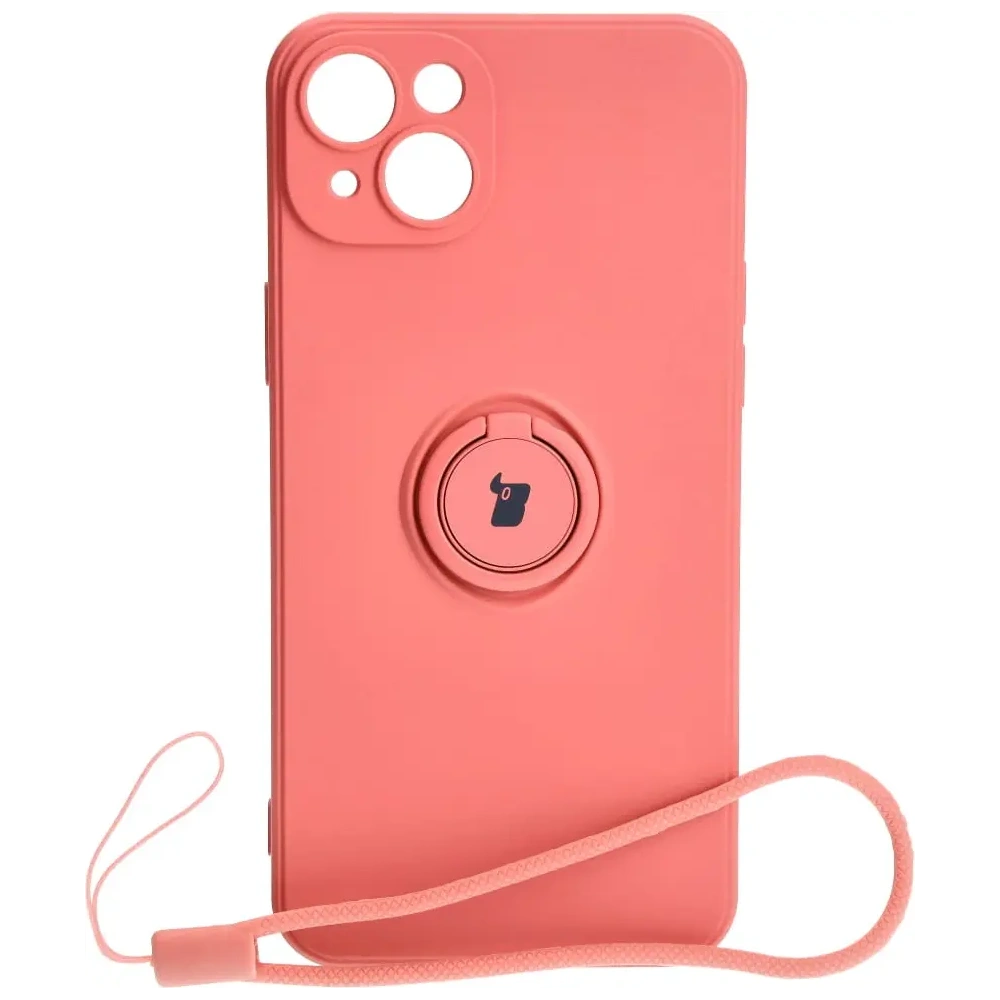 Hurtownia GSM - Bizon Case Silicone Ring Sq Apple iPhone 15 Plus roz murdar - BIZ3407 - {ean13} - Hurt