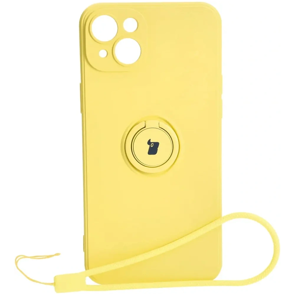 Hurtownia GSM - Bizon Case Silicone Ring Sq Apple iPhone 15 Plus galben - BIZ3408 - {ean13} - Hurt