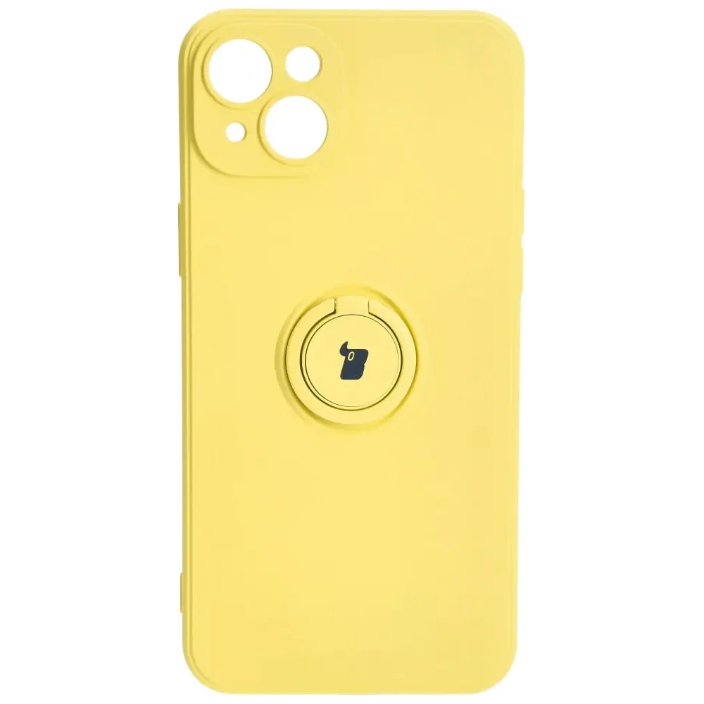 Hurtownia GSM - Bizon Case Silicone Ring Sq Apple iPhone 15 Plus galben - BIZ3408 - {ean13} - Hurt
