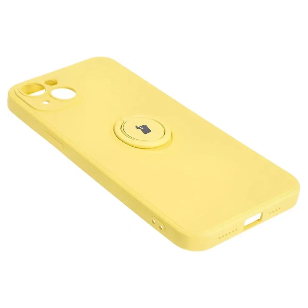 Hurtownia GSM - Bizon Case Silicone Ring Sq Apple iPhone 15 Plus galben - BIZ3408 - {ean13} - Hurt
