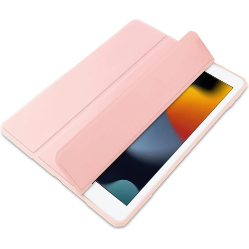 Etui Bizon Case Tab Clear Matt do Apple iPad 9 10.2 2021 / iPad 8 2020/ iPad 10.2 2019 jasnoróżowe