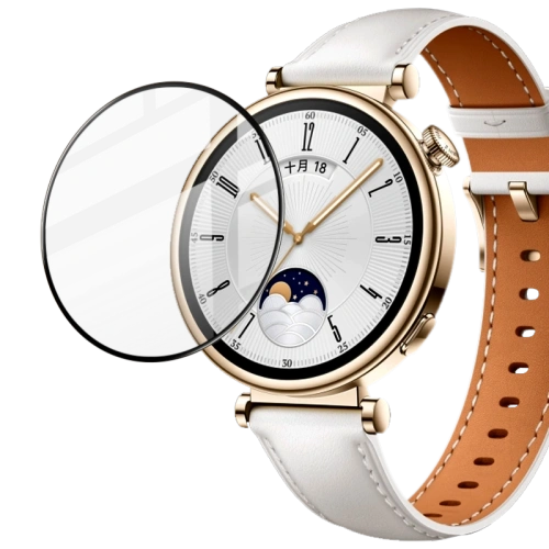 Szkło hybrydowe Bizon Glass Watch Edge Hybrid do Huawei Watch GT 4 41 mm czarne